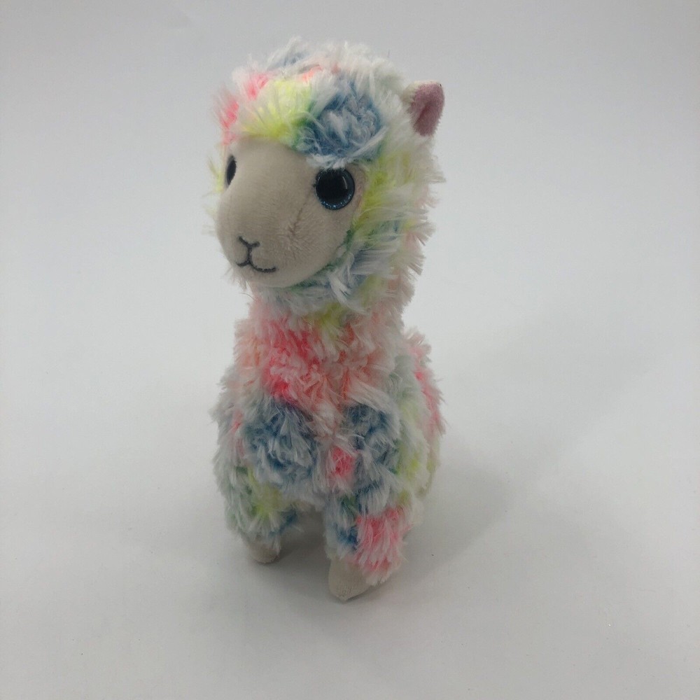 Ty Beanie Babies Lola Llama Plush Stuffed Animal Lovey  Tie Dye Easter 8" No Tag